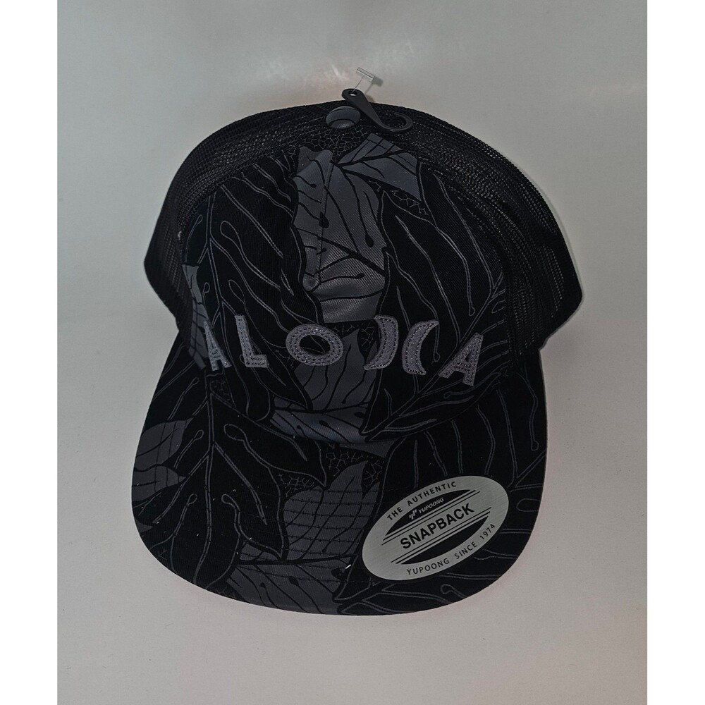 Sig Zane Hurley Aloha New Era Snapback Hat Black Grey Cap Hawaii Monstera 808 HI